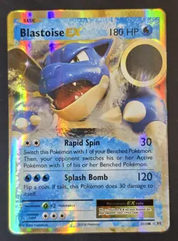 Pokemon BLASTOISE EX 21/108 Holo Ultra Rare Evolutions - Near Mint 🍒 - Image 4