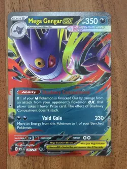 Pokemon TCG Mega Gengar ex 125/217 Double Rare Ascended Heroes NM Card - Image 1