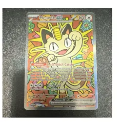 Pokemon Meowth EX Full Art Holo 170 HP Basic POR 121/088 Card - Image 1