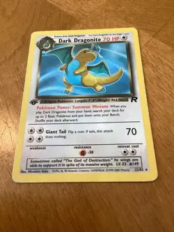 Pokemon Card - Dark Dragonite Team Rocket 1st Edition 22/82 Rare - Image 1