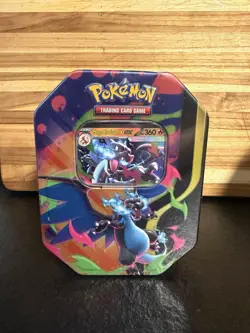 Pokemon Mega Charizard X Tin for Trading Card Game - Standard Size, Multicolor - Image 1