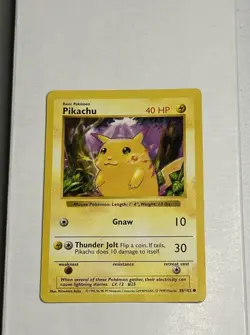 Pikachu 58/102 Base set Shadowless Pokemon TCG Card - Red Cheeks -LP - Image 1
