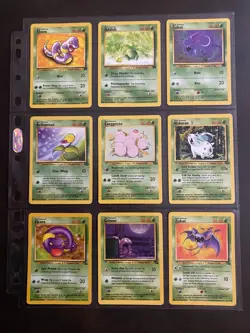 Vintage 1999 WOTC Pokemon Cards Bundle Team Rocket Jungle Fossil and Base Set - Image 3
