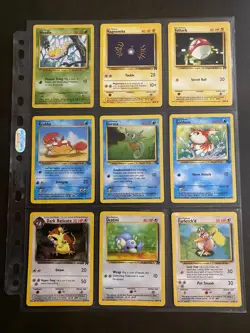 Vintage 1999 WOTC Pokemon Cards Bundle Team Rocket Jungle Fossil and Base Set - Image 5