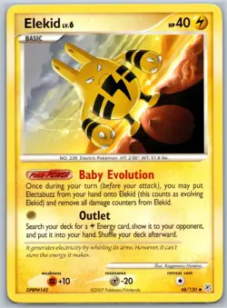 Elekid Diamond and Pearl 48/130 LP Pokemon Card - Image 1