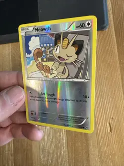 Pokemon Card Meowth Ancient Origin Reverse Holo 61/98 Mirror Holo Error LP - Image 4