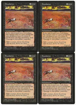 MTG Desolation x4 Visions Uncommon LP/MP Playset - Image 1