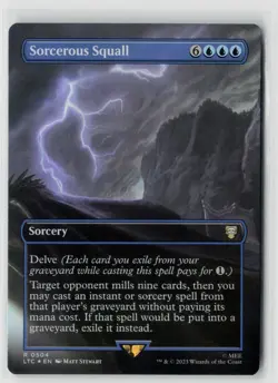 MTG Sorcerous Squall - Borderless - Foil - 504 LTC x1 NM Rare - Image 1