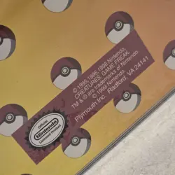 Pokemon Vintage 3 Ring Binder Ash 1999 Pikachu Brock Misty Official Nintendo - Image 3