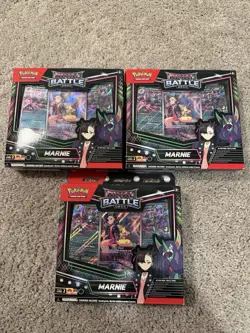 Lot Of 3 Pokemon TCG Rival Battle Deck Marnie Promo Box - Sealed - Image 1