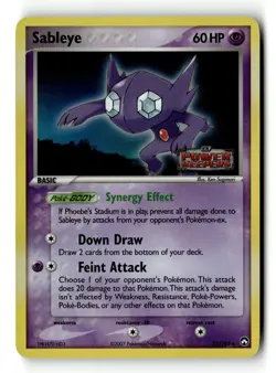 Pokemon Card Sableye Reverse Holo LP Power Keepers 22/108 - Image 1