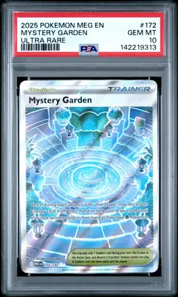 2025 POKEMON MEG EN-MEGA EVOLUTION ULTRA RARE #172 MYSTERY GARDEN PSA 10 - Image 1