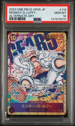 2023 ONE PIECE JAPANESE OP05-AWAKENING OF THE NEW ERA MONKEY D. LUFFY PSA 10 - Image 1