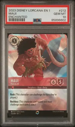 2023 DISNEY LORCANA EN 1-THE FIRST CHAPTER ENCHANTED MAUI - HERO TO ALL PSA 10 - Image 1