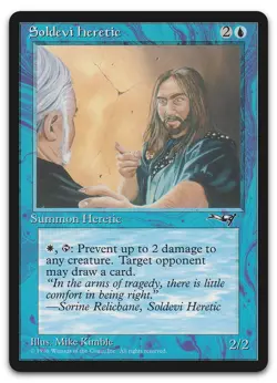 Soldevi Heretic (Blue Robe) #50 (LP) Alliances ALL Magic MTG - Image 1