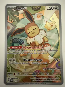 Eevee 173 Sv: Pokemon Center Prismatic Evolutions Black Star Promo Holo Pokemon - Image 1
