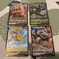 Pokemon TCG Fusion Strike And Brilliant Stars V's Near Mint 4 Card Bundle - Image 1
