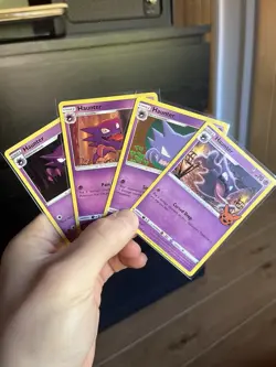 Haunter Pokemon Card Bundle - 4 Cards, Non-holo, Various Sets - Image 1