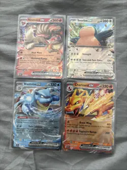 Pokemon TCG 4 Card Bundle Charizard, Blastoise, Snorlax, Ninetales Ex NM - Image 1