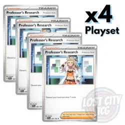4x Professor's Research 189/198 (Playset) - Scarlet &Violet Base - x4 Pokemon NM - Image 1