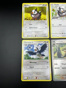 Starly & Staravia, 4 Card Bundle, Mixed Sets, English, Pokemon, HP to NM - Image 2