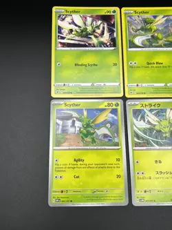 Scyther, 4 Card Bundle, Mixed Sets & Languages, Pokemon, NM - Image 2