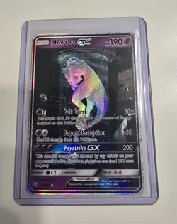 Mewtwo GX Pokemon Card – Ultra Rare – Sun & Moon – Excellent Cond Authentic TCG - Image 1