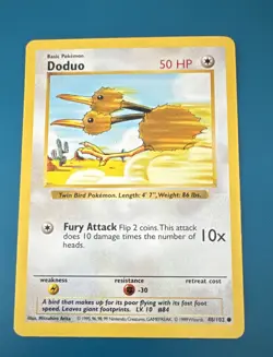 Doduo 48/102 – Base Set (1999) Pokemon Card – Common – Unlimited – WOTC - Image 1