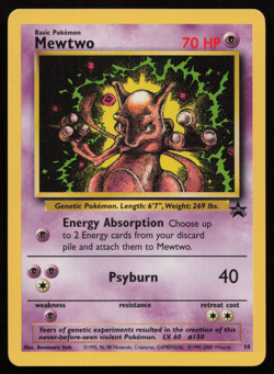 LP!! Mewtwo Wotc Black Star Promo #14/53 Pokemon Card - Image 1