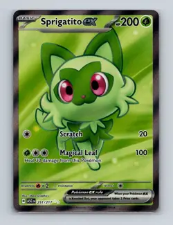 Sprigatito ex 251 Pokemon Ascended Heroes Full Art Ultra Rare Card NM+ (a) - Image 1