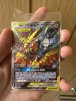 SM210 Pokemon Black Star Promo Moltres Zapdos Articuno Tag Team GX SEALED MINT - Image 3