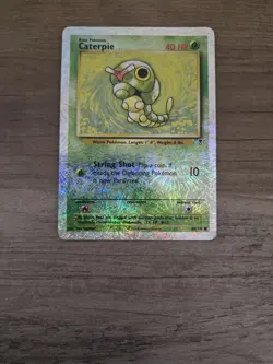 Caterpie Legendary Collection Reverse Holo Pokemon Card Firework Pattern LP - Image 1