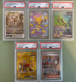 (5) Pokemon PSA Slabs Lot 151, Crown Zenith, Temporal Forces Mixed Lot PSA 10/9s - Image 1