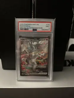 Pokemon TCG Reshiram ex Special Illustration Rare Holo PSA 9 166/086 - Image 1