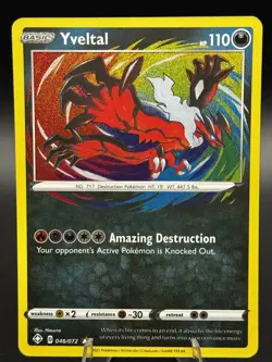 Yveltal 46/72 SWSH Shining Fates Amazing Rare - Holo - LP - Pokemon 2021 - Image 1