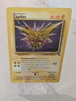 Zapdos 30/62 Rare Non-Holo Pokemon Card, NM/LP Condition - Image 1