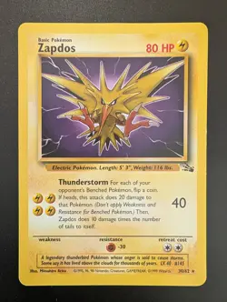 Zapdos 30/62 Rare Non-Holo Pokemon Card, NM/LP Condition - Image 4