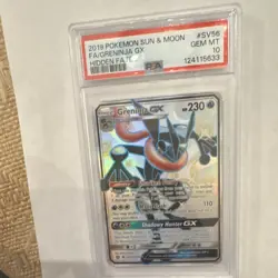 Pokemon Greninja GX Full Art Shiny Holo Rare Hidden Fates SV56/SV94 PSA 10 2019 - Image 1