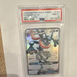 Pokemon Greninja GX Full Art Shiny Holo Rare Hidden Fates SV56/SV94 PSA 10 2019 - Image 2