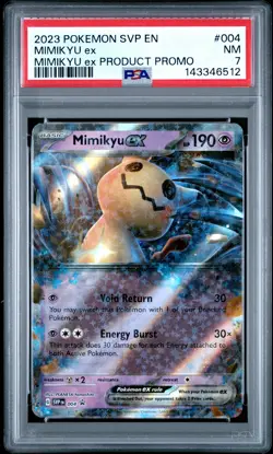 2023 POKEMON SVP EN-SV BLACK STAR PROMO #004 MIMIKYU EX PSA 7 - Image 1