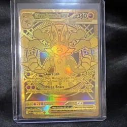 Pokemon Mega Lucario EX 188/132 Me01 Mega Evolution Full Art Holo 340 HP - Image 1