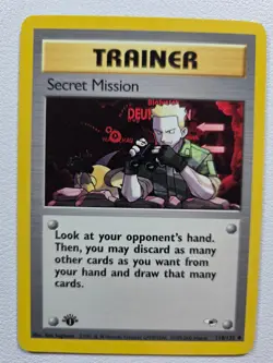 Secret Mission Gym Heroes 118/132 Uncommon 1st Edition NM Pokemon TCG - Image 1