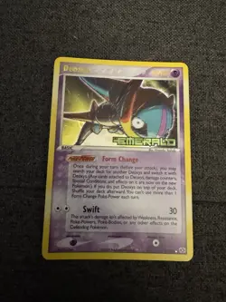 Deoxys 2/106 Rare Emerald Holo Reverse Holo Pokemon Stamp - Image 2