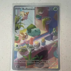 Pokemon Bulbasaur Illustration Rare Holo SV07: Stellar Crown 143/142 Basic 70 HP - Image 1