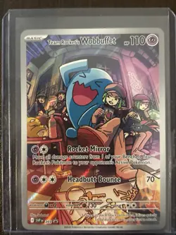 Pokemon TCG Team Rockets Wobbuffet Black Star Promo 203 Destined Rivals - Image 1
