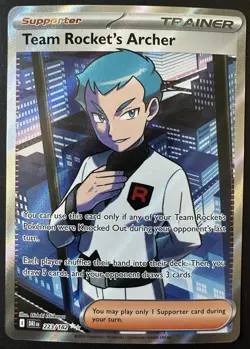 Team Rocket's Archer 223/182 Ultra Rare Destined Rivals Holo Near Mint - Image 1