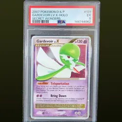 2007 POKEMON DIAMOND & PEARL SECRET WONDERS 131 GARDEVOIR LV.X-HOLO PSA 5 +SWIRL - Image 1