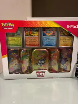 Costco Pokemon Scarlet & Violet 151 Mini Tin 5-pack (Magneton) - Image 1