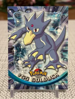 1999 Topps Pokemon #55 Golduck (TV Animation Series 1) 2nd Print Black Logo NM - Image 1