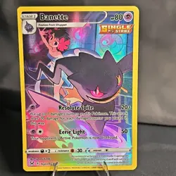 Pokemon Banette Ultra Rare Full Art Single Strike Holo TG07/TG30 Lost Origins LP - Image 1